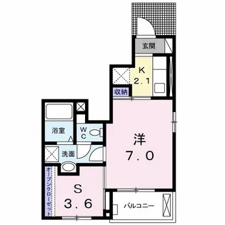 パークイースト【101号室】の間取り