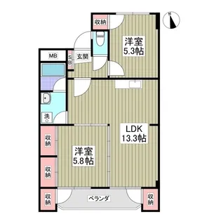 寿ハイツ【305号室】の間取り