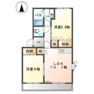 ヴィンテージⅠ【1階】の間取り