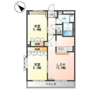 グローリアス・キャッスルⅡ【2階】の間取り