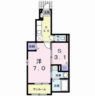 ブリーズ N【105号室】の間取り