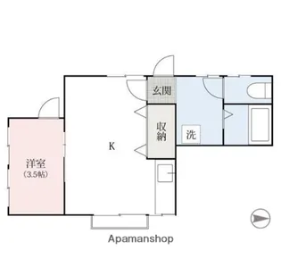 アーバンB【B6号室】の間取り