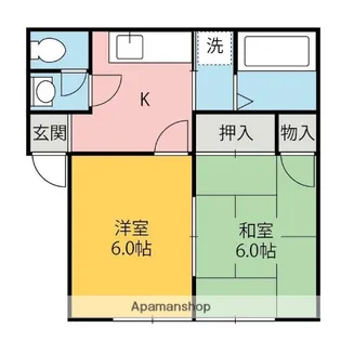 ツインタウン伊勢崎【A103号室】の間取り