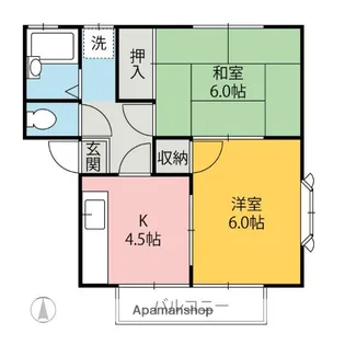 アビタシオン宮前【201号室】の間取り