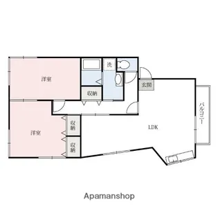 ガレージハウス錦町【201号室】の間取り