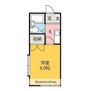 ブラウンハイツ【204号室】の間取り
