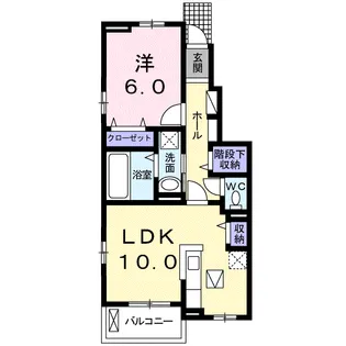 ユングフラウ サカエ B【1階】の間取り