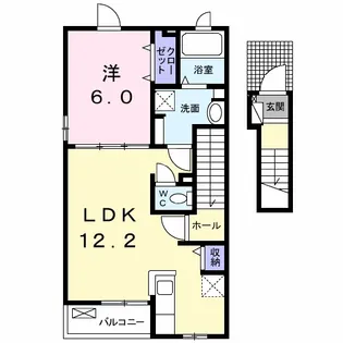 トーサムポロⅠ【2階】の間取り