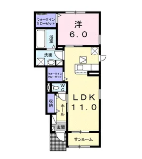 ジェルメF【1階】の間取り