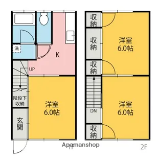 松本コーポ【2号室】の間取り