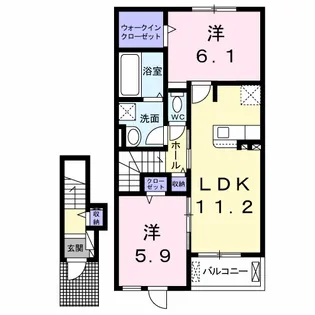 シャイニング A【2階】の間取り