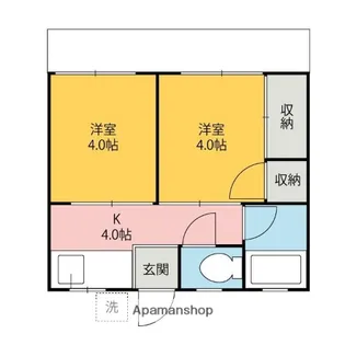 今泉ガーデン【A号室】の間取り