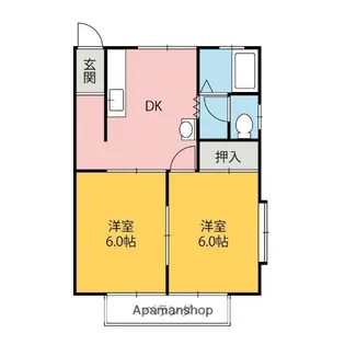 どれみハイツB【203号室】の間取り