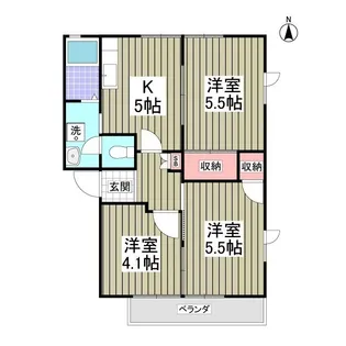 エスペランサ豊城A【2階】の間取り