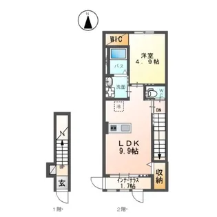 ベルモーロD【2階】の間取り