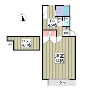 ユニオンⅡB【202号室】の間取り