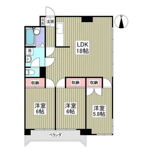 3LDKの間取り画像