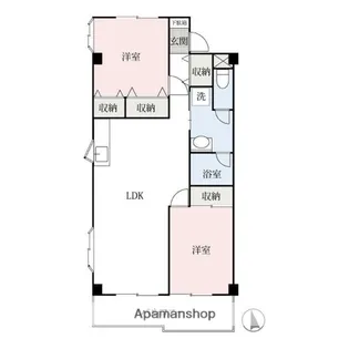 サカエマンションⅡ【205号室】の間取り
