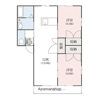 シャルマンドゥマ—ルⅡ【201号室】の間取り