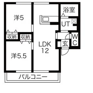 アネシス韮塚【2階】の間取り