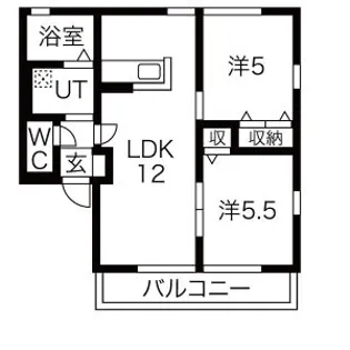ハニーハイツA【2階】の間取り