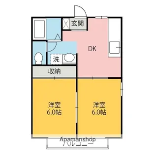 コンフォート上里13番館【101号室】の間取り