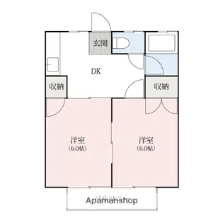 中野コーポA【102号室】の間取り