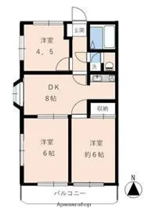 グリーンパーク伊勢崎【2階】の間取り