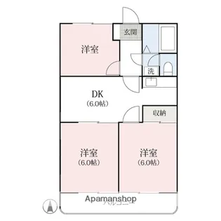 グリーンパーク伊勢崎【1階】の間取り