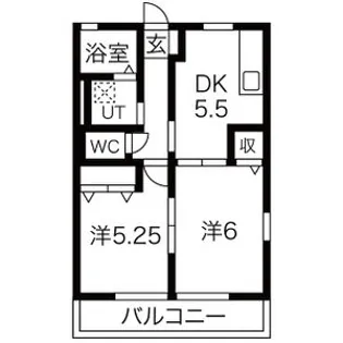 フレンドコートB【1階】の間取り