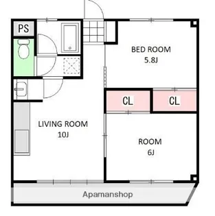 マルショーマンション B棟【205号室】の間取り