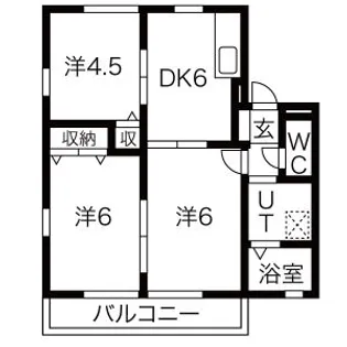 エルハイムD【1階】の間取り