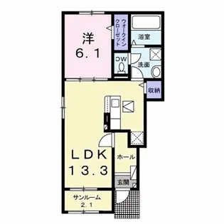 レジデンス フジ B【1階】の間取り