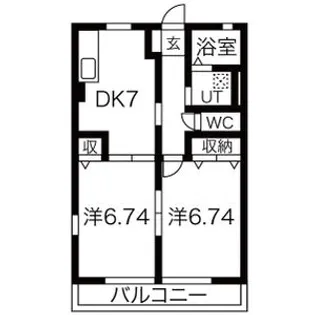 カンテハイムA【1階】の間取り