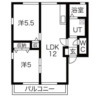 ハイツこぐれII棟【2階】の間取り