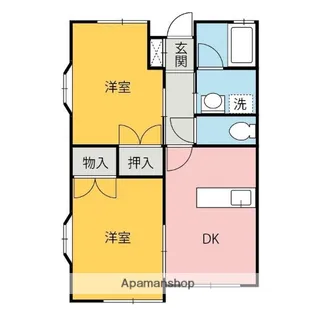 モンパレス赤堀Ⅰ【1-101号室】の間取り