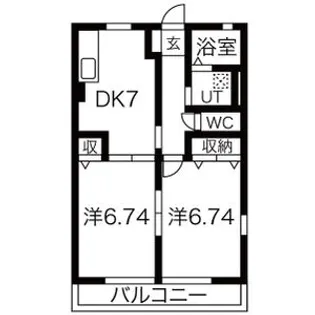 ローレルコートA【2階】の間取り
