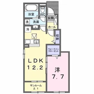 パーク ヴィラ K【1階】の間取り
