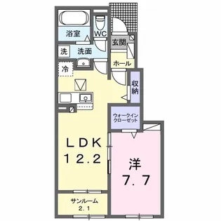 ラ メゾン豊城B【1階】の間取り