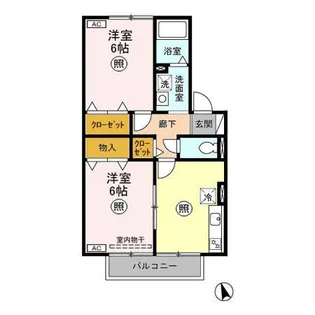 エピナール D【1階】の間取り