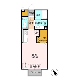 エクート東【202号室】の間取り