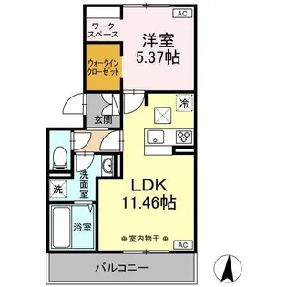 ⅠSHⅠKAWA HⅠLLS Ⅸ【1階】の間取り