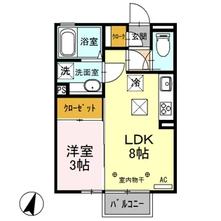 ブルーサファイア A【1階】の間取り