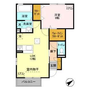 ショウ キャッスル【1階】の間取り
