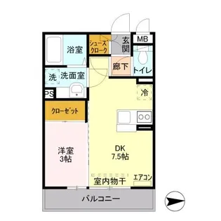 オルタシア カツラ【2階】の間取り