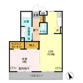 ボンヌ・シャンス【2階】の間取り