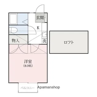 コットンピュア【205号室】の間取り