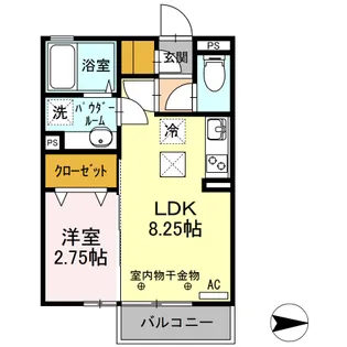 オペラハウス三光町【1階】の間取り