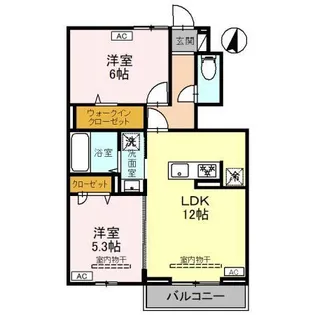 ヴォルガ Ⅱ【1階】の間取り