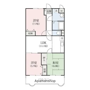 シャルマンM【201号室】の間取り